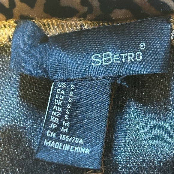 SBETRO WOMENS VELVETY ANIMAL PRINT CHEETAH HIGH WAIST LEGGINGS, SIZE S - Picture 5 of 6